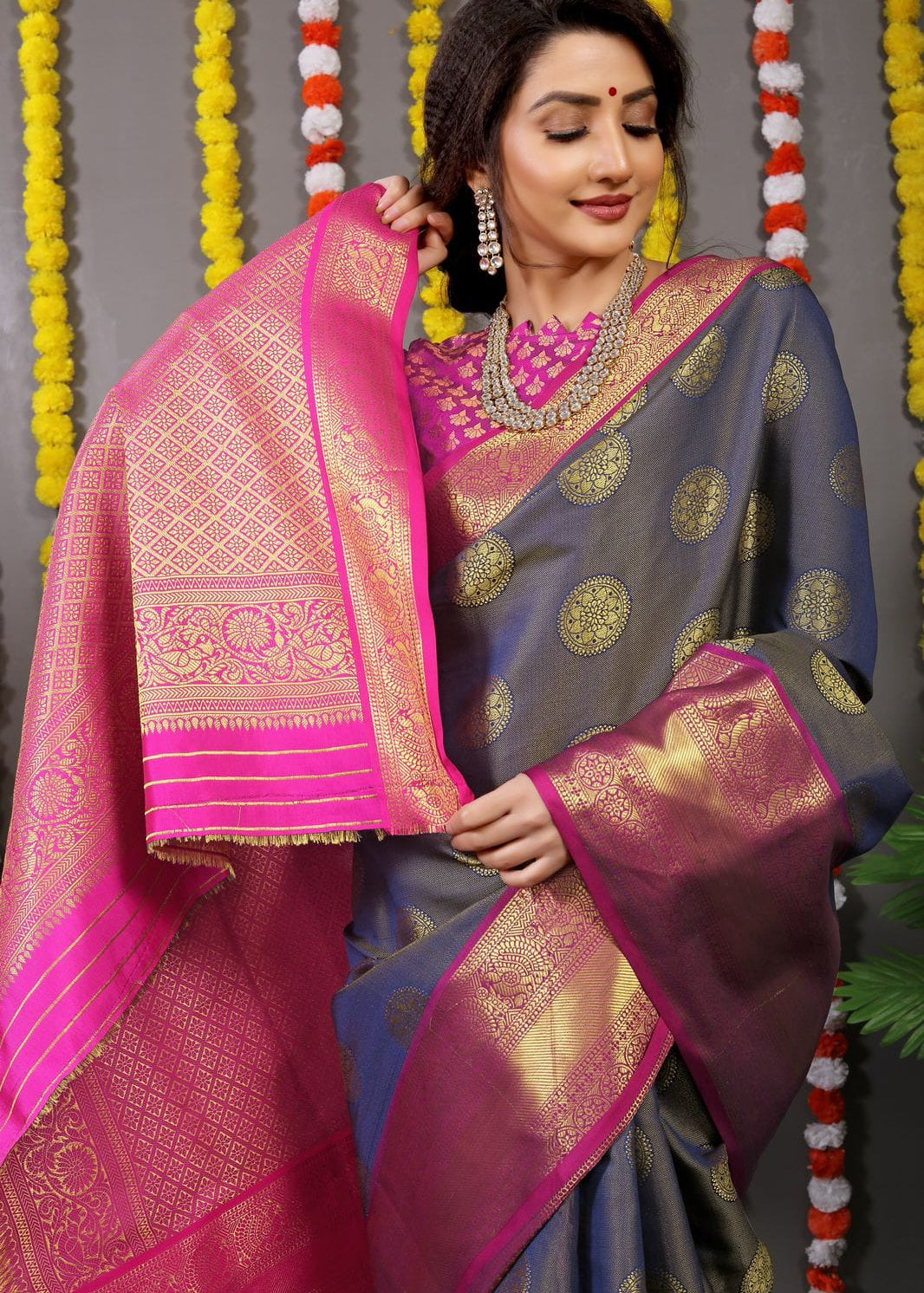 Lichi Silk Zari Woven Saree