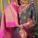 Lichi Silk Zari Woven Saree