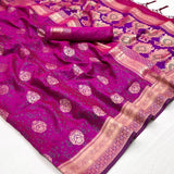 Rajtex Pure Satin Handloom Weving Saree