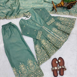 Ethnic Fendy Silk Top Plazzo