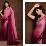 Crafted Chinon Shaded Colored Saree