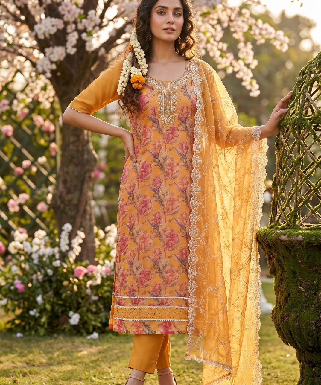 Roohaa Handwork Straight Suit
