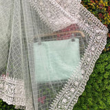 NEW HEAVY BUTTERFLY NET SEQUANCE  SAREE