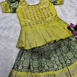 Kids Flair Kanjivaram Silk Lehenga