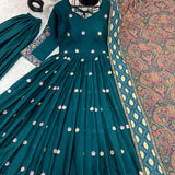 Presenting Designer Embroidery Work Gown