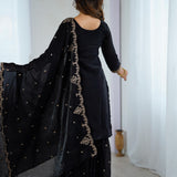 PURE SOFT CRUNCHY SILK FABRIC TOP WITH DUPPTA