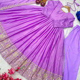 Purple Premium Anarkali Gown