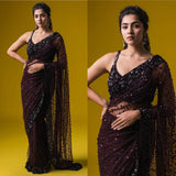 Black Bollywood Sequance Saree