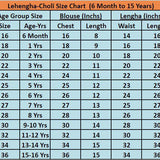 Kids Floral Maroon Lehenga