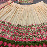 Pink Attractive Embroidered Lehenga