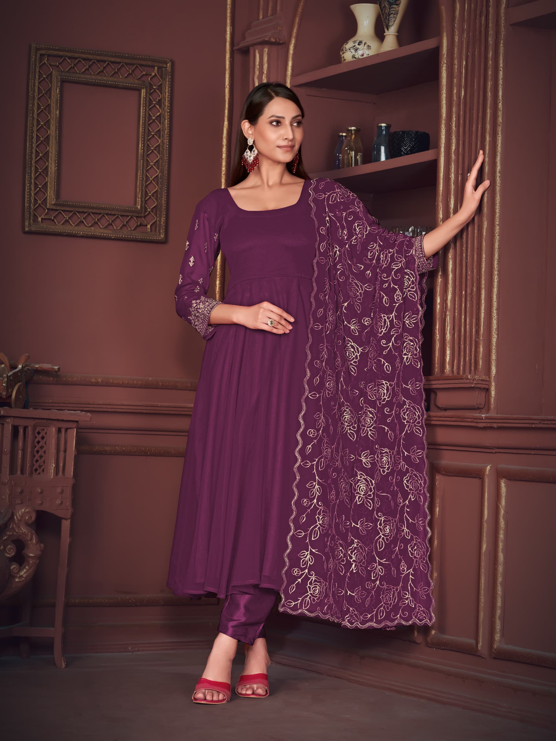 Designer Georgette Straight Suit