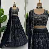 Occasionaly Black Sequnace Work Lehenga Choli