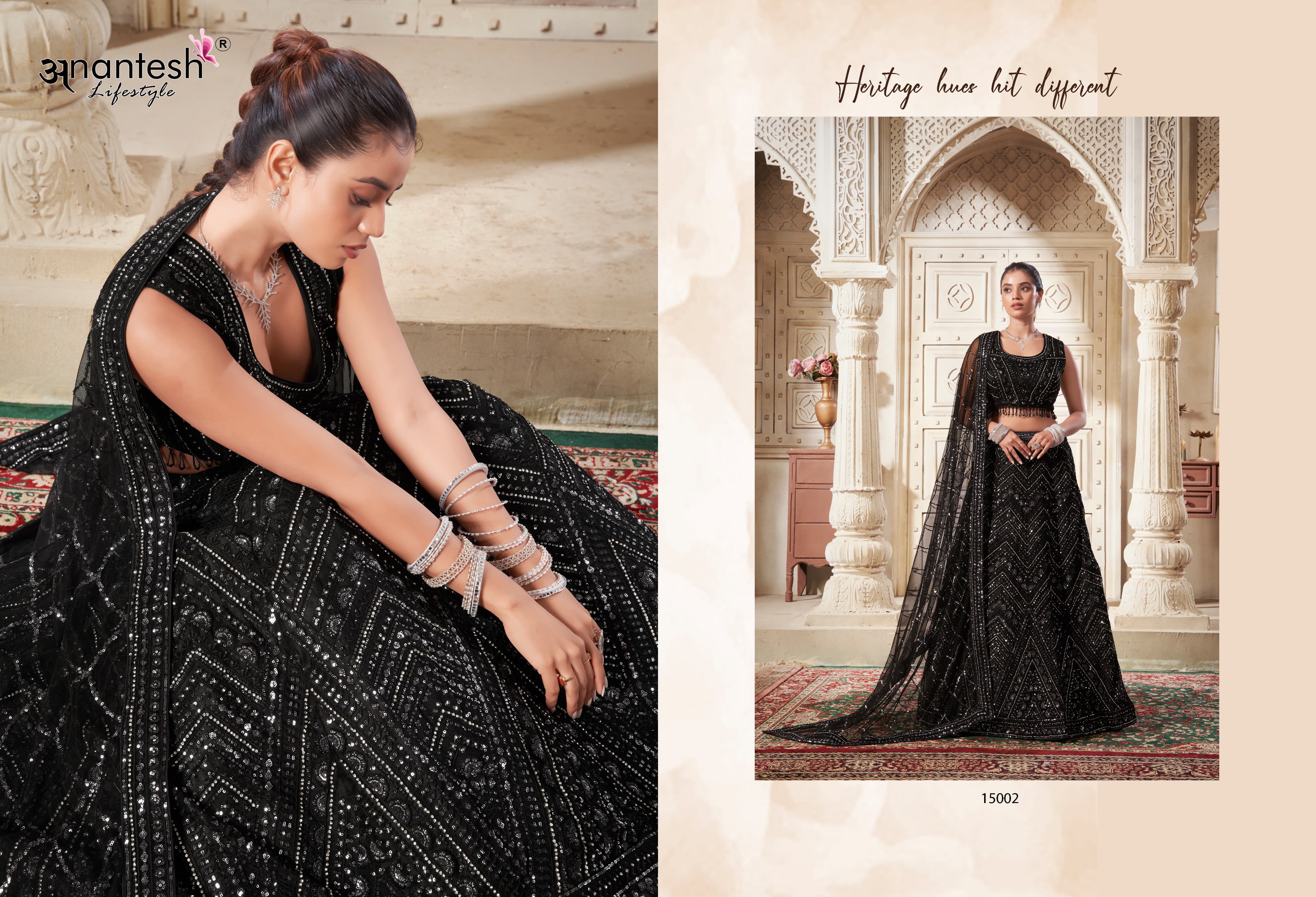 Premium Black Bride Lehenga Choli