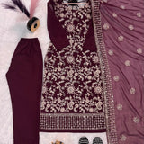 Desirable Faux Georgette Suit