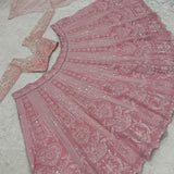 Royal Pink Embroidered Wedding Lehenga