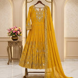 Stunning Embroidered Georgette Gown