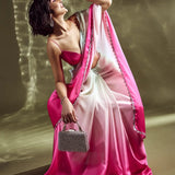 Digital Printed Satin Saree