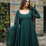 Featuring Solid Georgette Maxi Dress