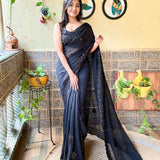 Presenting Most Beautiful Crush Seqwance Georgette Saree