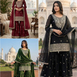 Stunning Gmy Silk Top Sharara