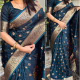 Presenting  perfect jacquard saree