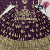 Heavy chinon Top Lehenga