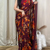 Perfect  Floral Print Saree