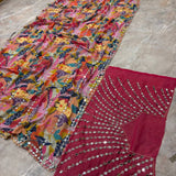 Premium Georgette Mirror Work Saree
