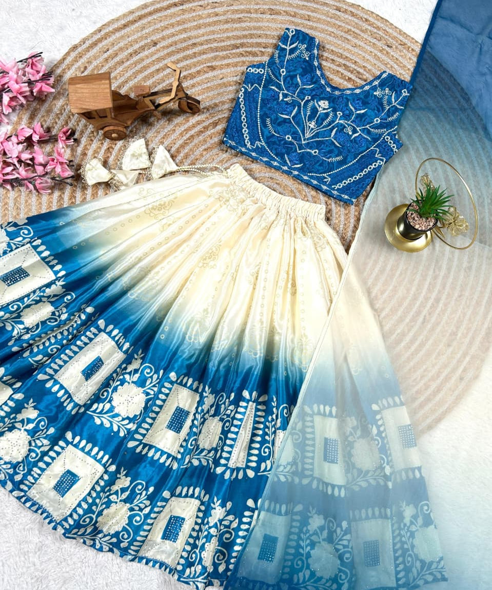 Kids Kediya Style Lehenga Choli