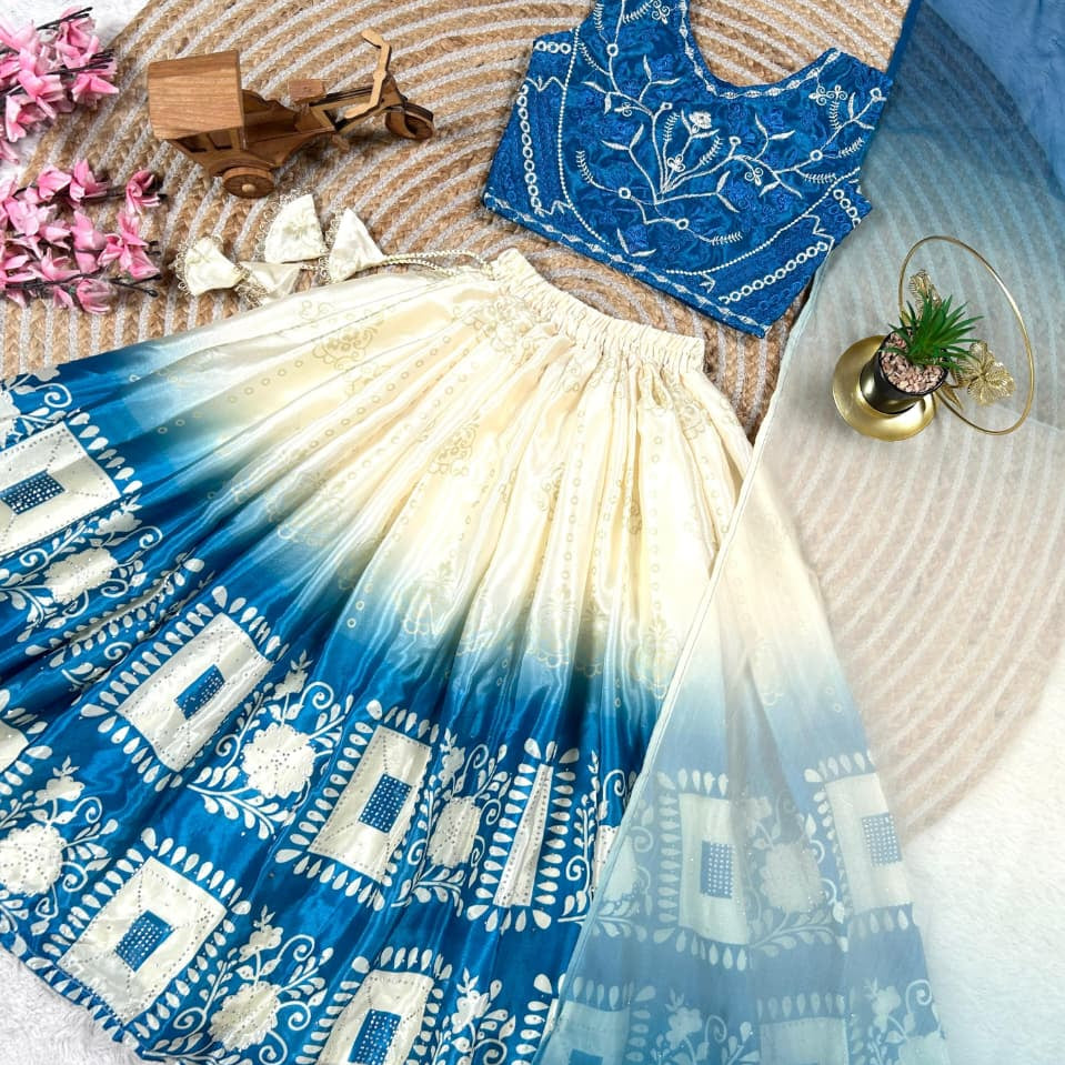 Kids Kediya Style Lehenga Choli