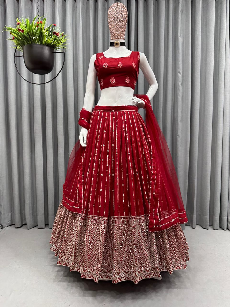 Dashing Collection Of Red Lehenga Choli