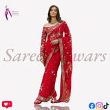 Bollywood Designer Red Partywear Saree