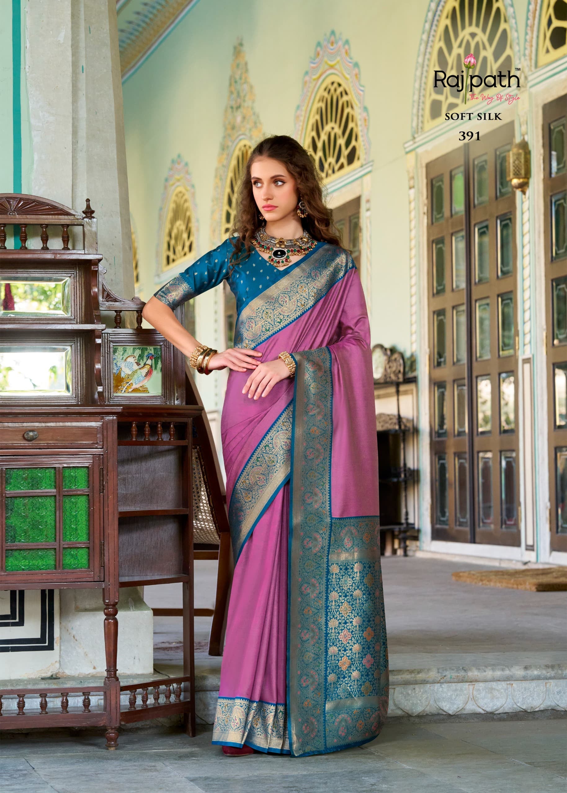 Designer Pure Chandan Silk Saree