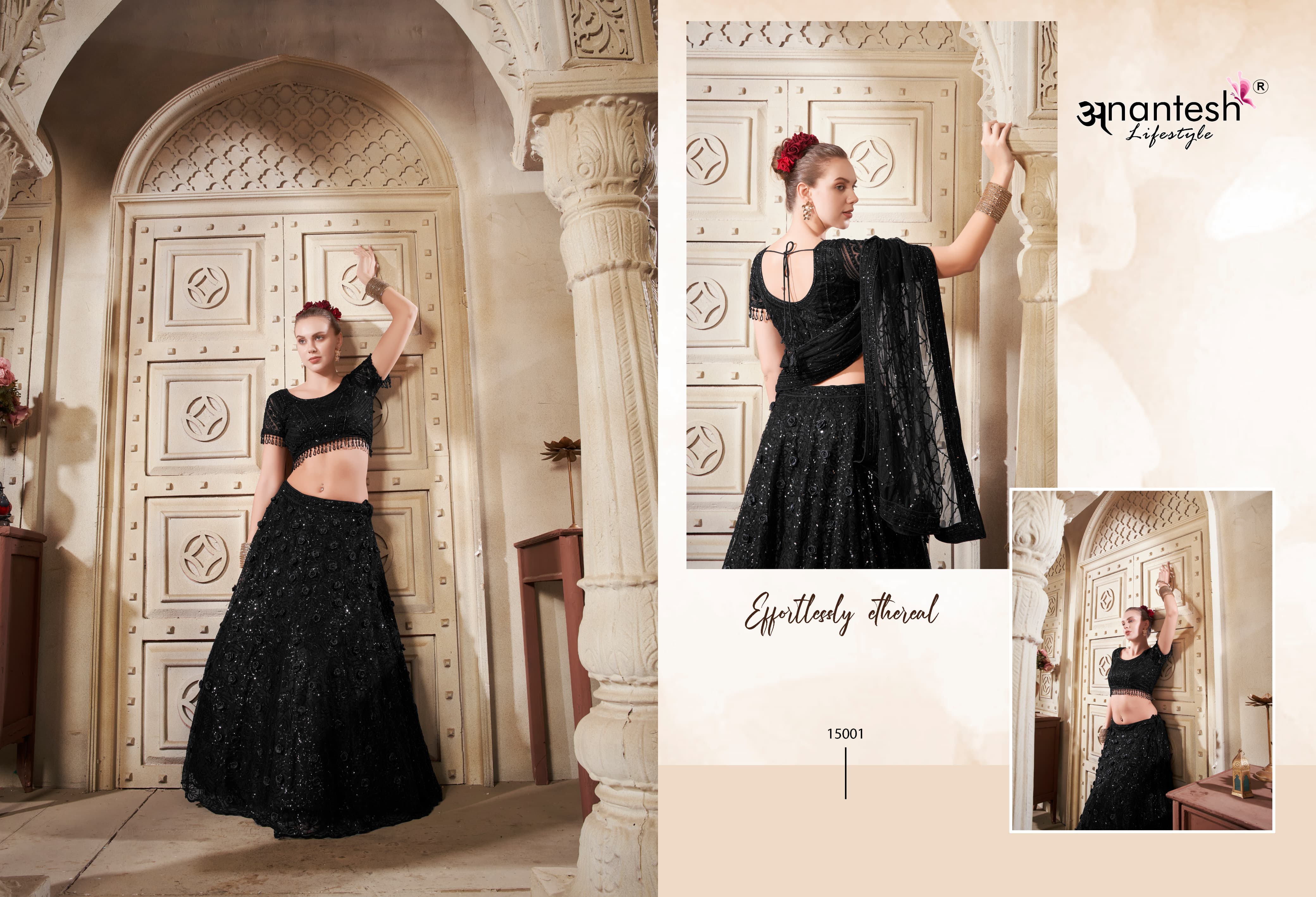 Premium Black Bride Lehenga Choli