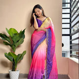 Digital Printed Mono Banglori Saree