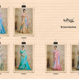 Beautyfull Watermelon Silk Saree Collection