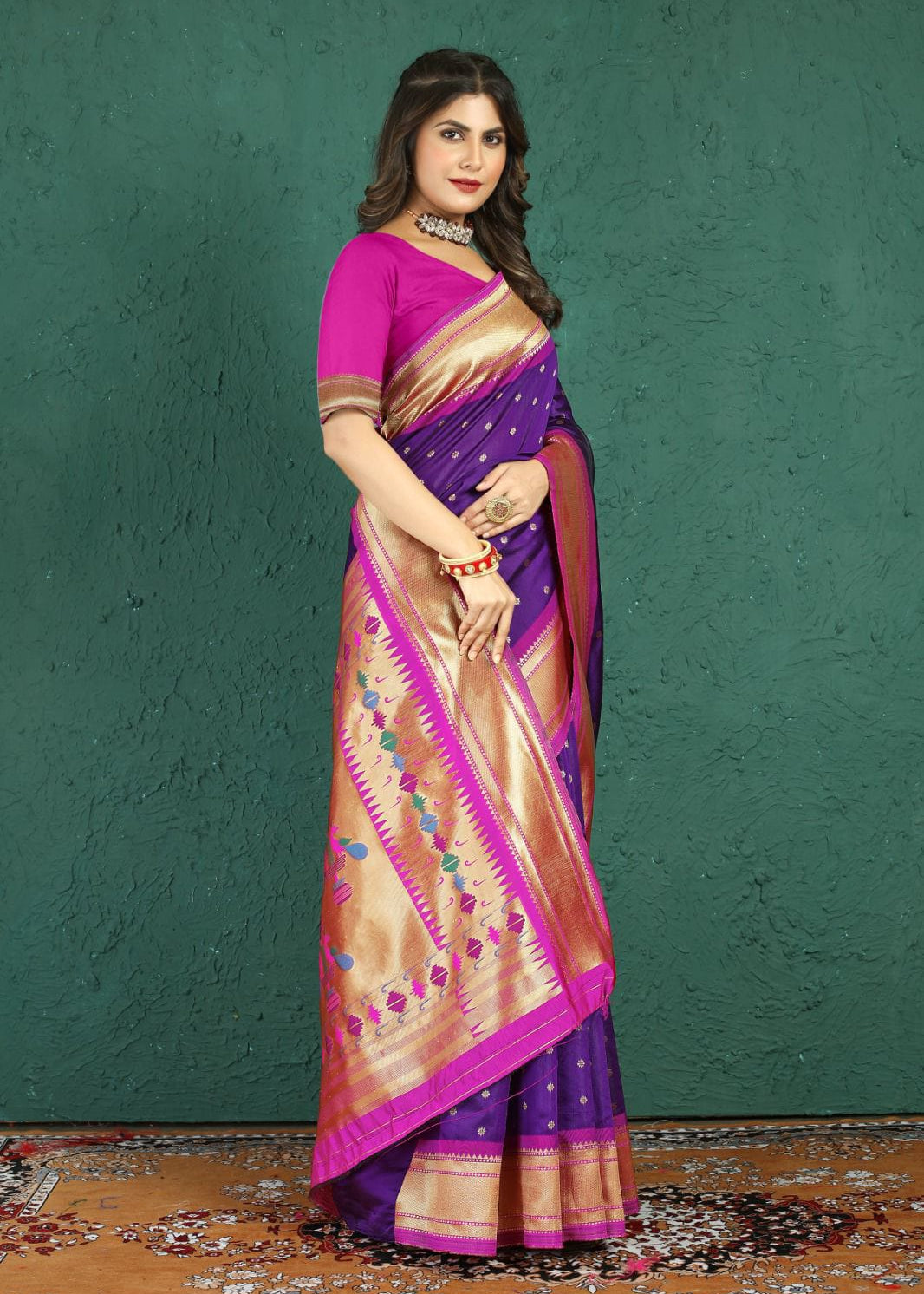 Elegance Pithani Soft SIlk Saree