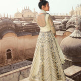 Heavy butterfly net with Codding Siqvance Embroidery work Anarkali