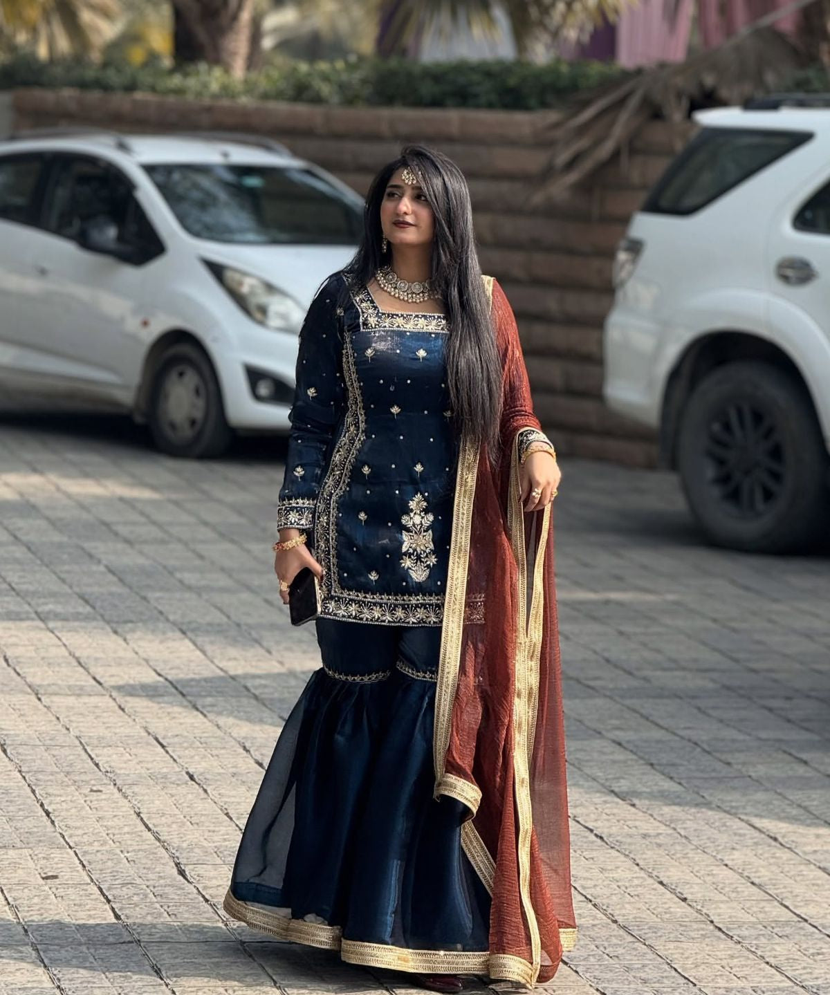 Designer Partylook Top Plazzo