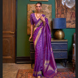 Handloom weaving silk saree