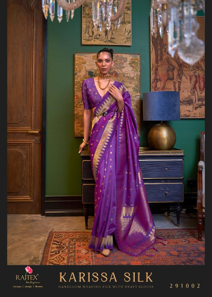 Handloom weaving silk saree