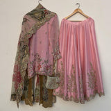 Pink Heavy Chinon Silk Suit Collection