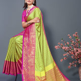 Beautiful zari weaving silk saree