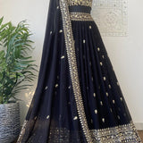 Black Festival Lehenga