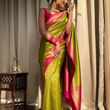 HANDWOVEN PURE MERCERISED SILK SAREE