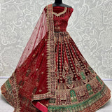 Wedding bridal velvet embroidery Patch Lehenga