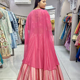 Pink Slub Silk Lehenga Choli