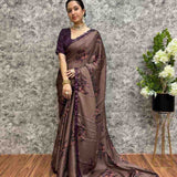 Georgette Satin Printed Saree