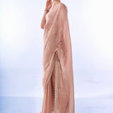 Peach Grand Burberry Silk Saree