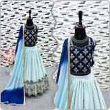 Designer heavy sequence kids lahenga choli